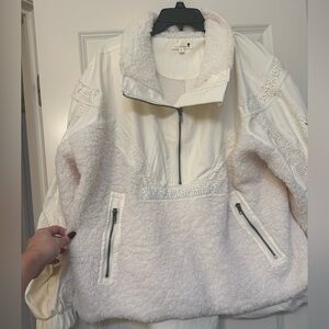 NWT Mindy Mae’s Market off-white lace quarter zip fleece XL - Hold Me Closer